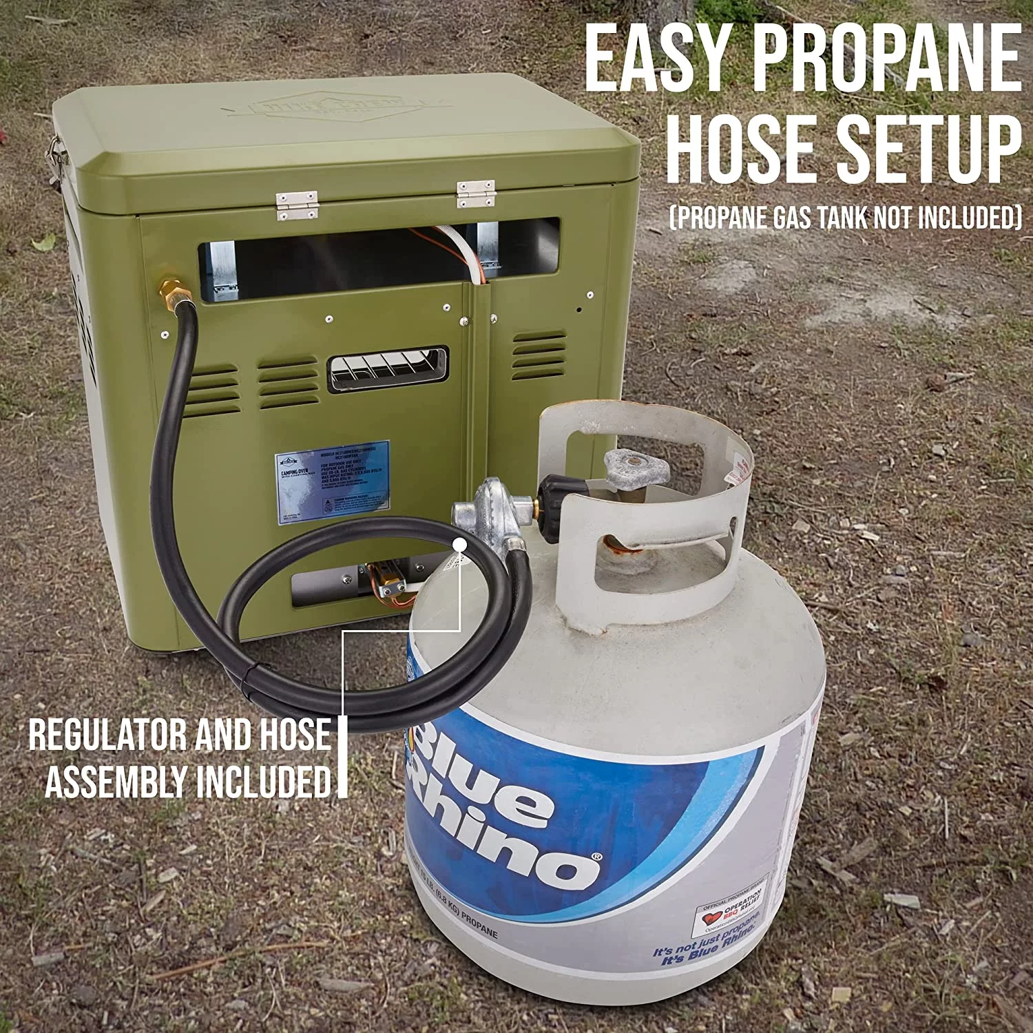 Hike Crew Outdoor Gas Camping Oven W/Carry Bag, 2 Burner Portable Propane-Powered Stove