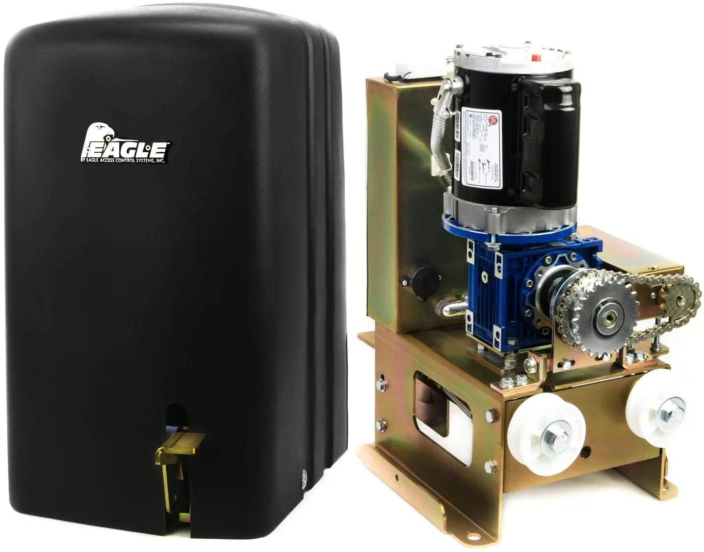 Eagle-1000 FR 1/2 HP Slide Gate Operator Motor with 2 Remotes, 1 Receiver, and Photo Eye Monitor
