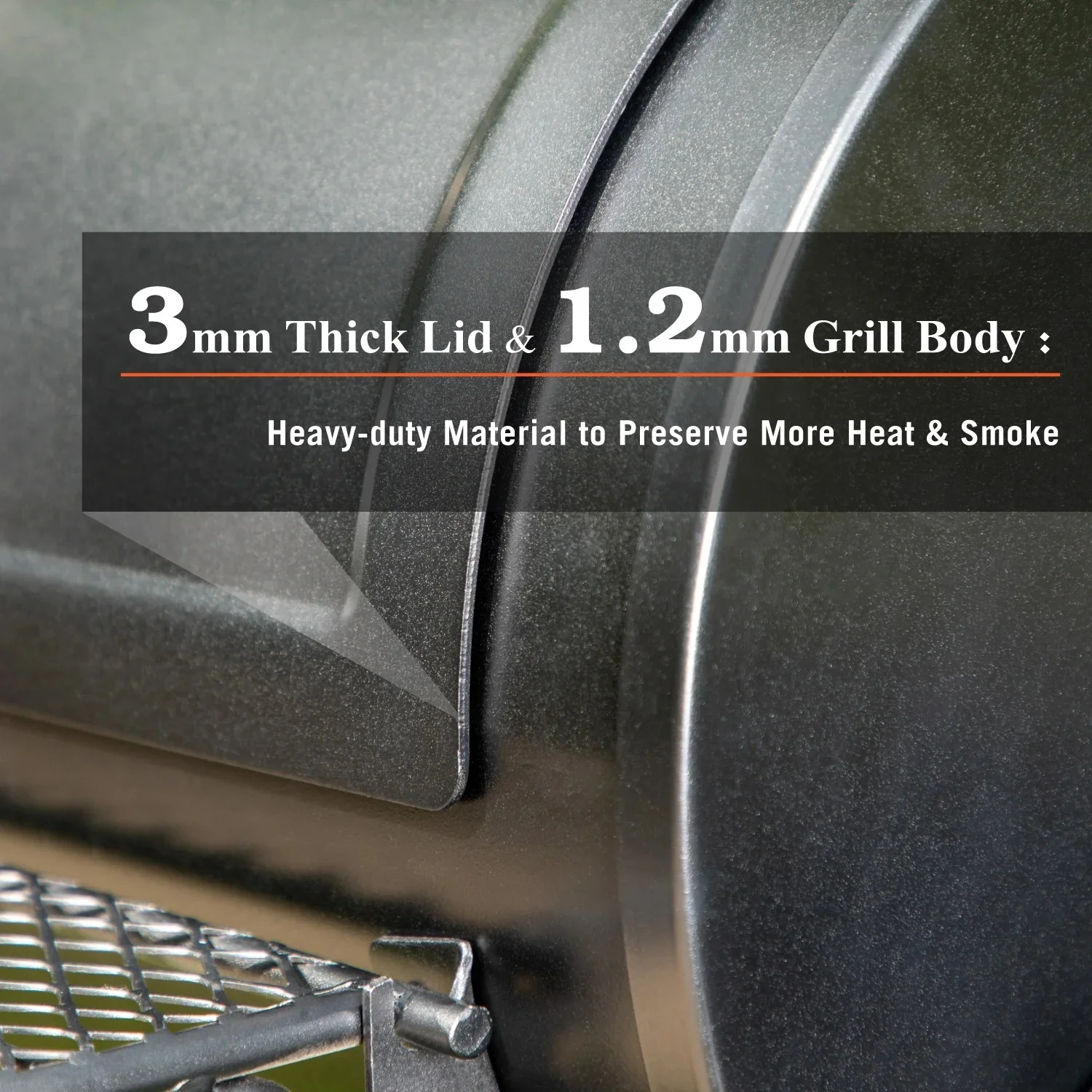 Summit Living Charcoal Grill with Offset Smoker 941 sq.in. Extra Large BBQ Grill Black