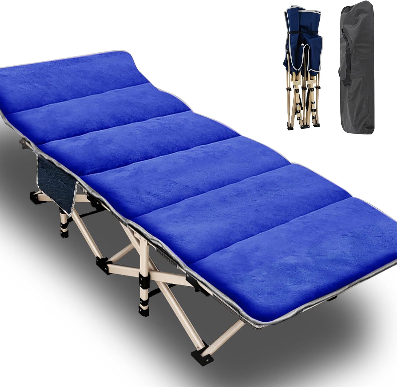 Folding Camping Cots for Adults Heavy Duty cot with Carry Bag, Portable Sleeping Bed for Camp Office Use Outdoor Cot Bed for Traveling