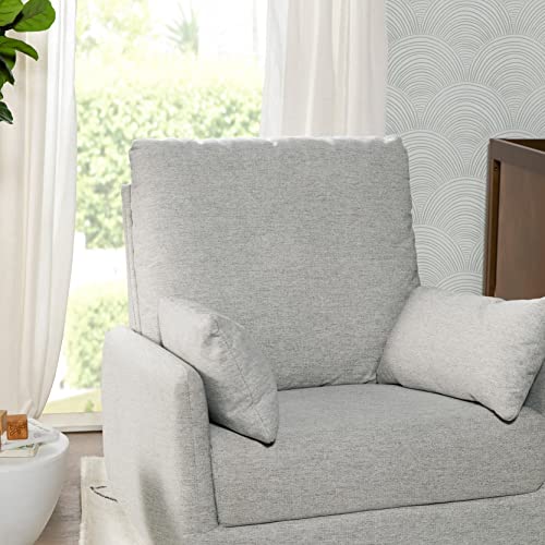 DaVinci Juno Swivel Glider in Ivory Boucle, Greenguard Gold & CertiPUR-US Certified