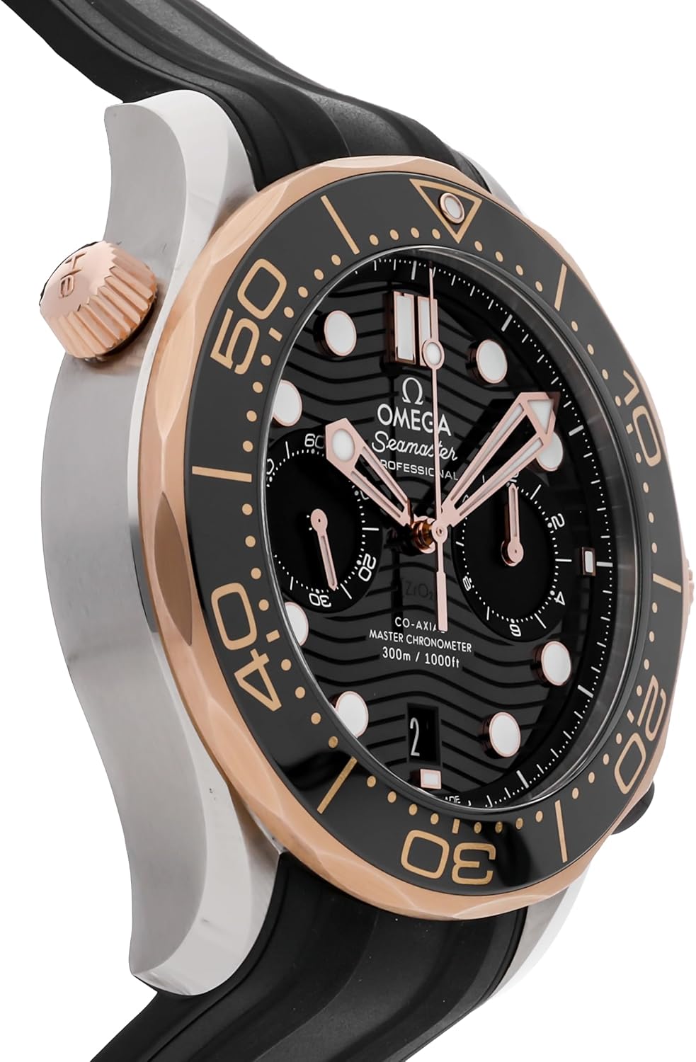 Omega Seamaster Diver 300m Co-Axial Master Chronograph Automatic Chronometer Black Dial Men's Watch 210.22.44.51.01.001