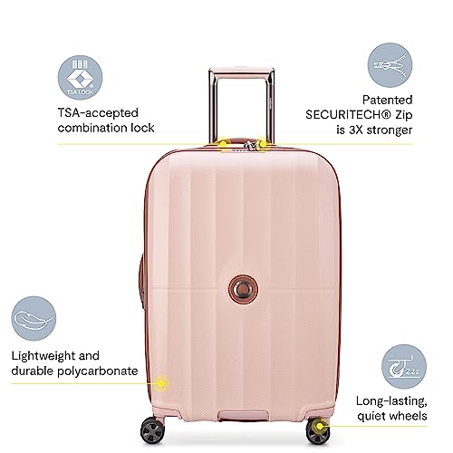 DELSEY Paris St. Tropez Hardside Expandable Luggage with Spinner Wheels, Black, Carry-on 21 Inch
