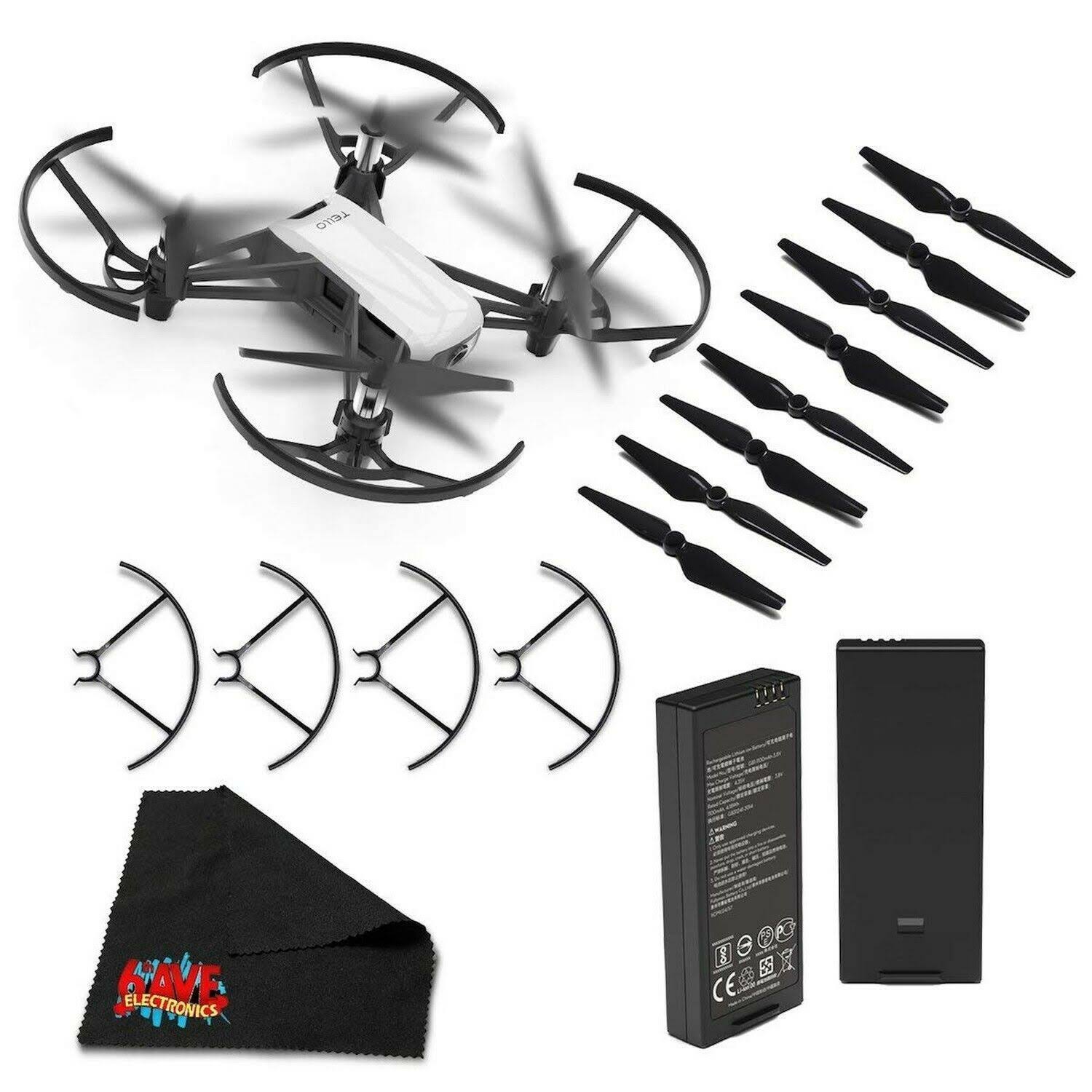 Ryze Tech Tello Quadcopter 2019 Drone Beginner, Camera Included, Fixed Mount, 720p, 5 MP, Optional w/ Mobile Device, 12 min., 32