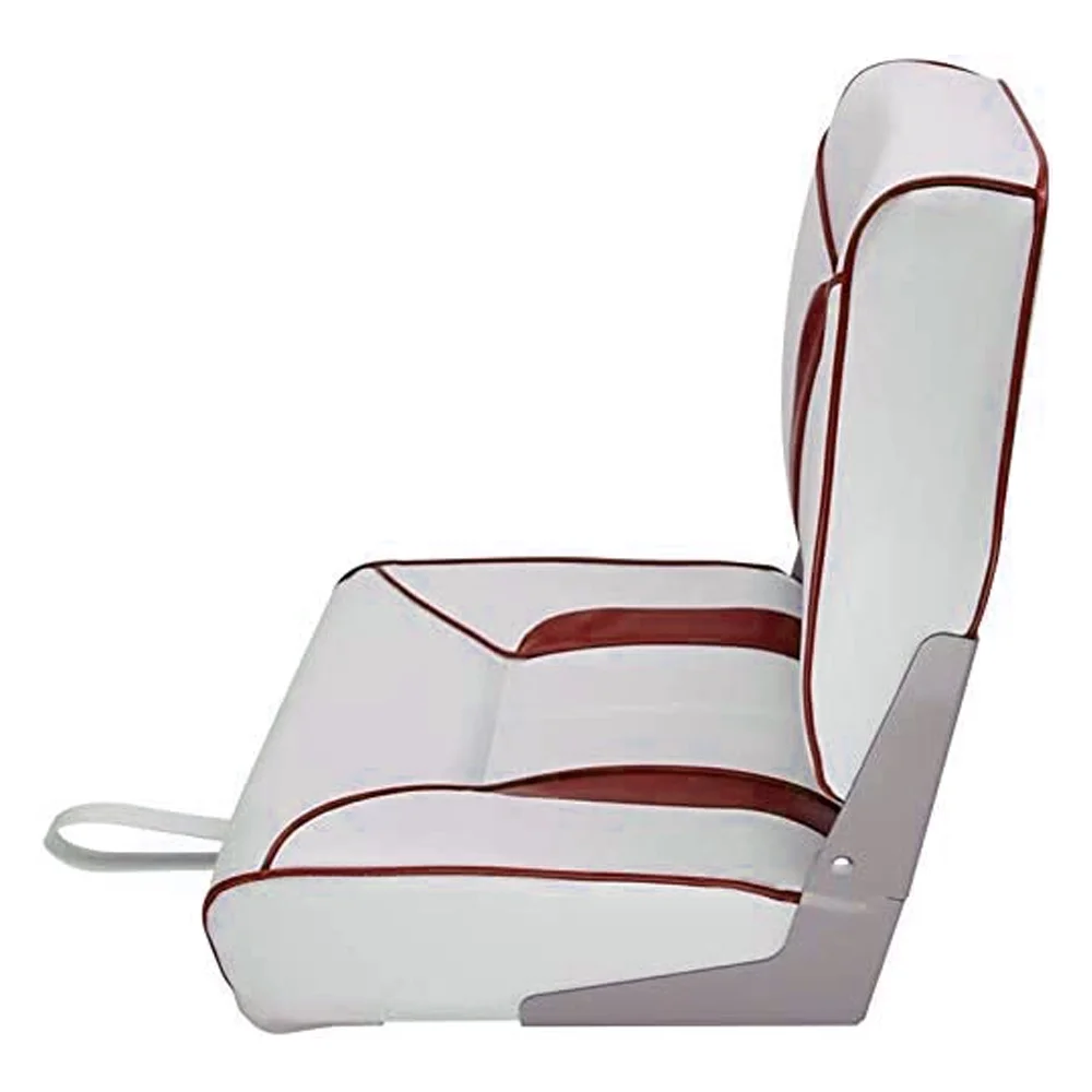 MSC Fishing Folding Boat Seats,One Pair Pack (S103 White/Red)