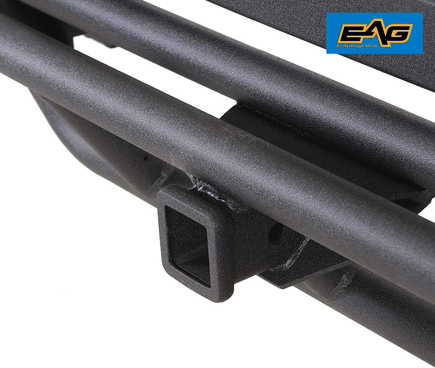 EAG Tubular Rear Bumper with Tire Carrier Black Fit for 87-06 Wrangler TJ YJ