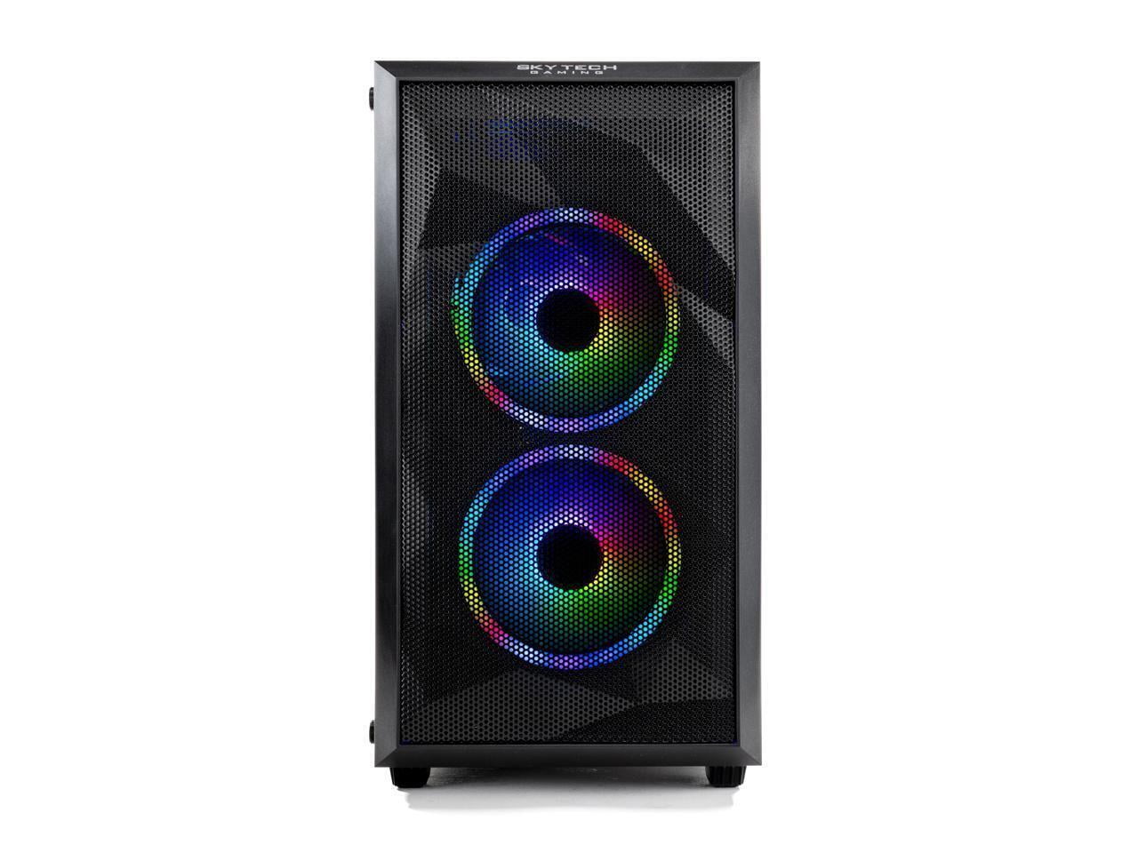 Skytech Chronos Mini Gaming PC Desktop – Intel Core i3 10100F 3.6 GHz, GTX 1650, 500GB SSD, 16G DDR4 3200, 600W Gold PSU, AC Wi-Fi, Windows 10 Home 64-bit