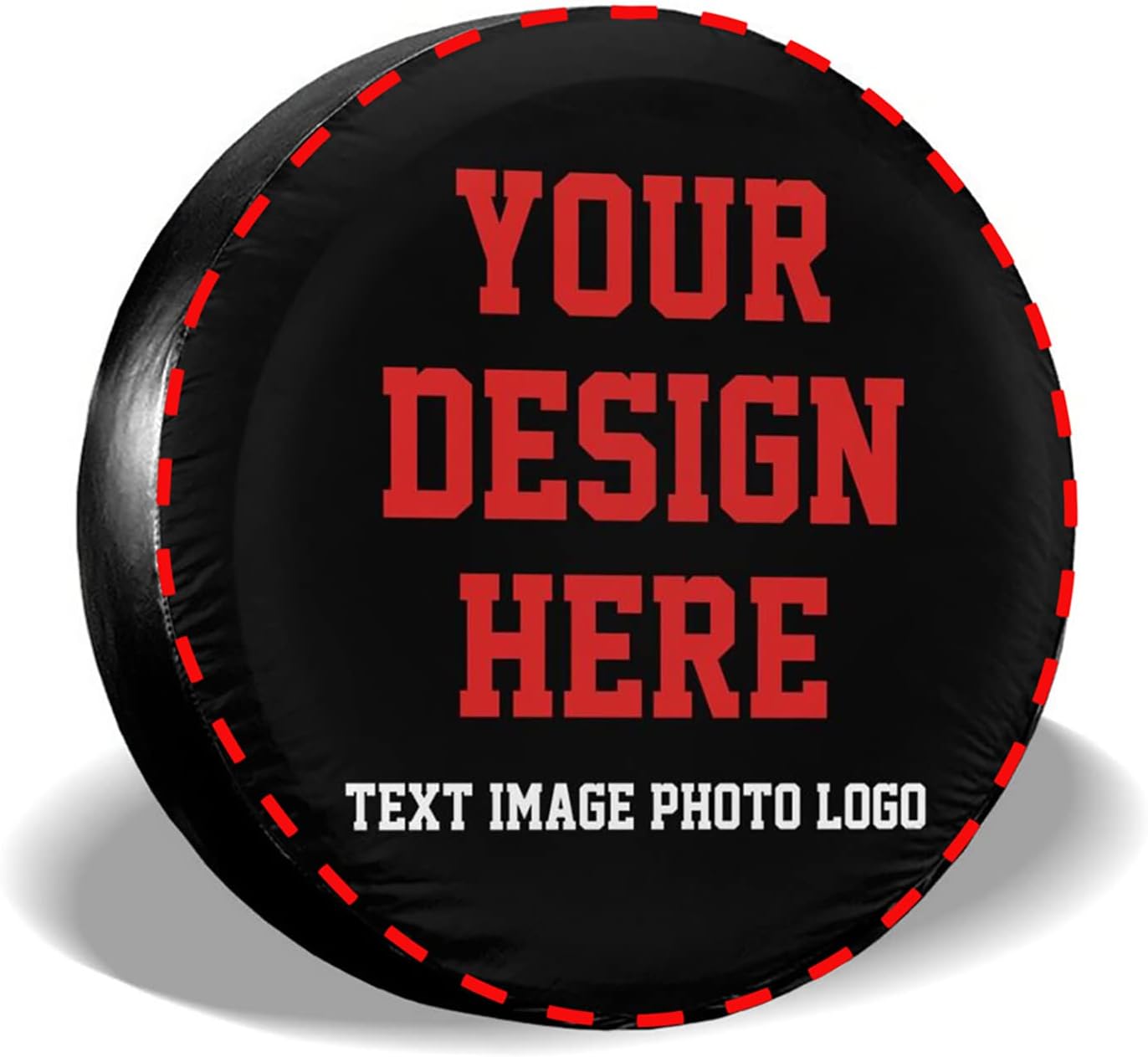 Custom Spare Tire Cover Personalized Wheel Covers with Your Picture Text Name Waterproof Dust-Proof Universal Wheel Tire Protectors Fits Tire for Jeep Trailer RV SUV Camper and Many Vehicle (15 Inch)