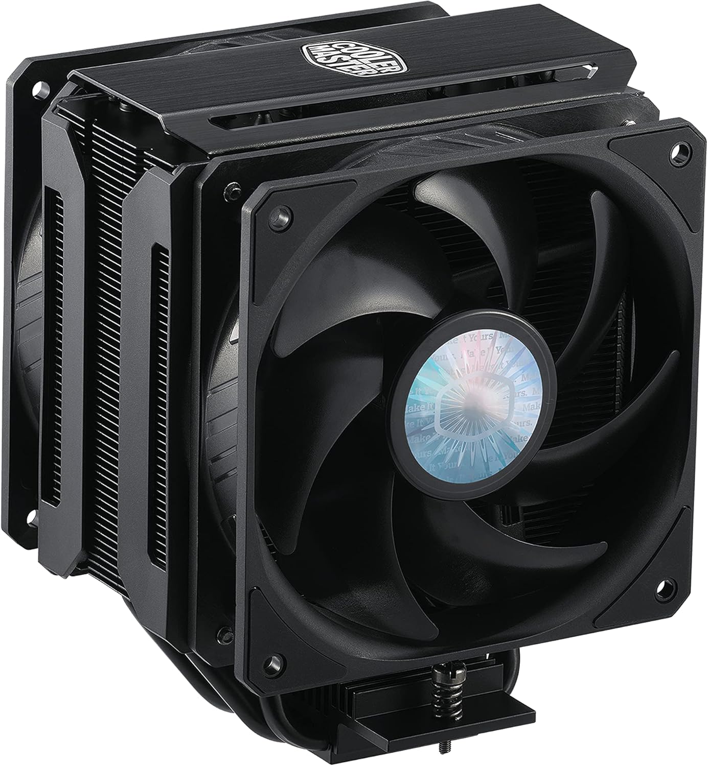 Cooler Master MasterAir MA624 Stealth CPU Air Cooler, Dual Tower Heatsink, Push-Pull SickleFlow 140 V2 Fans, 6 Heat Pipe Array, Easy Installation, Matte Black Finish - Universal Socket Compatibility