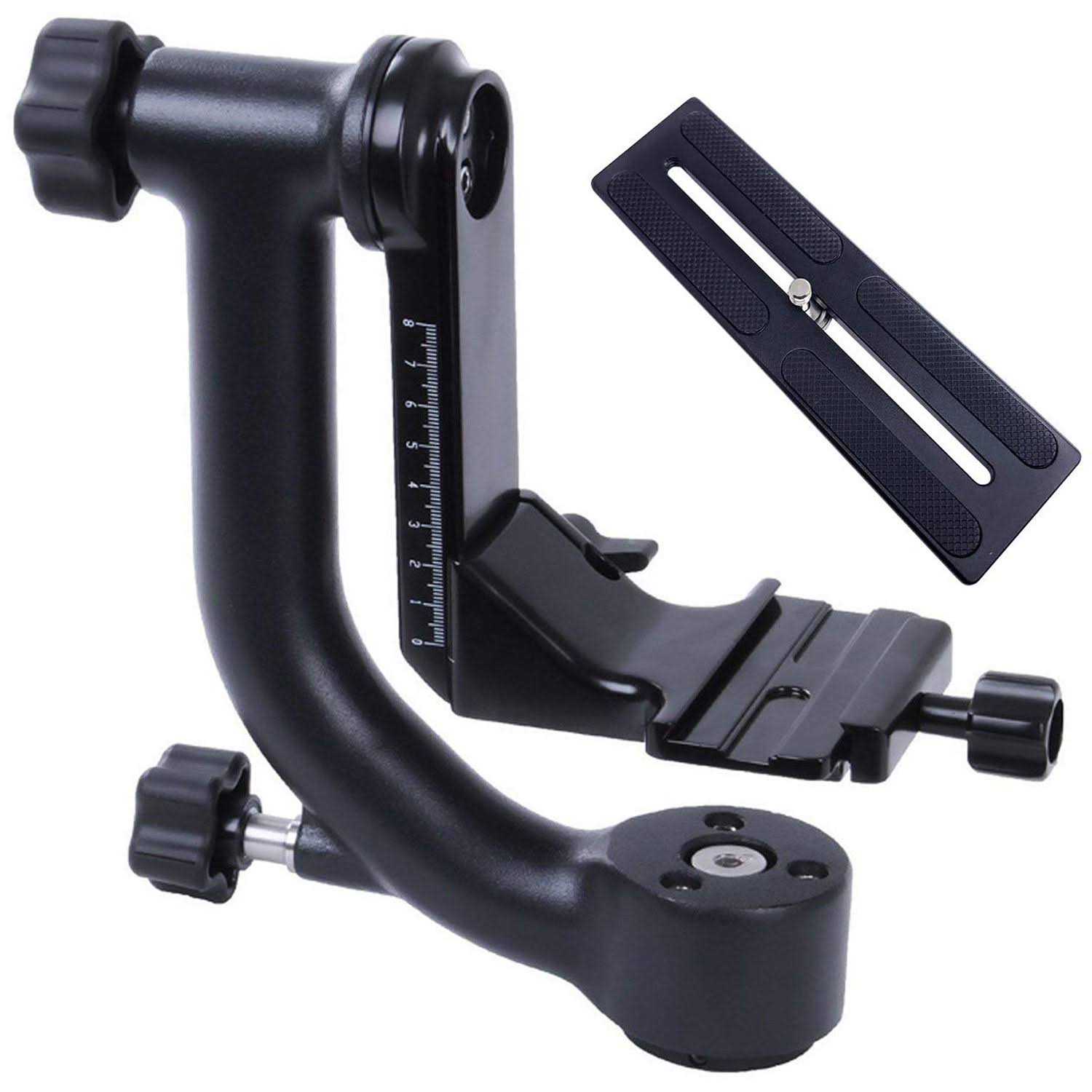 Movo Gh700 Professional Gimbal Tripod Head with Arca-Swiss Quick-Release Plate