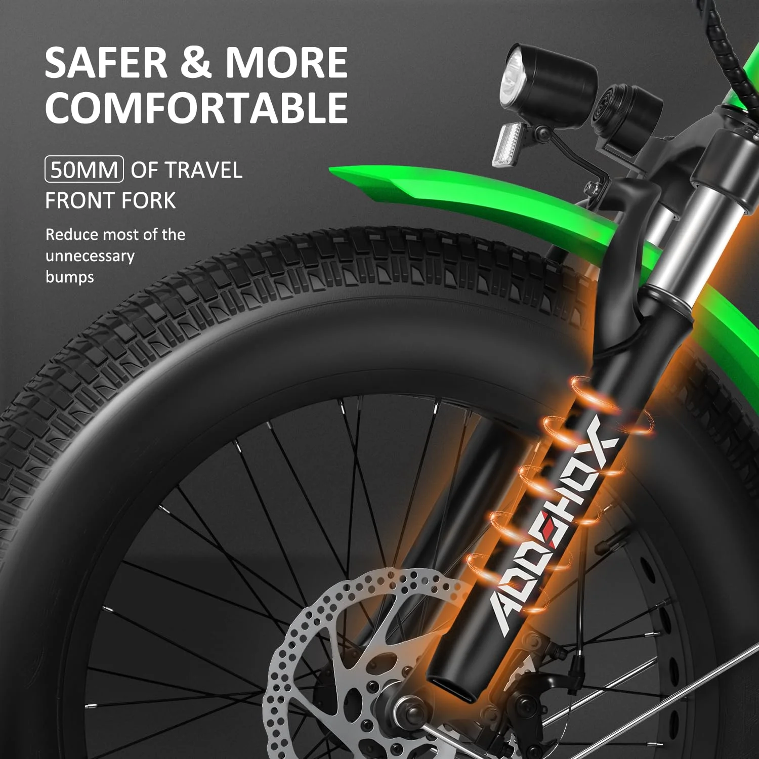 Addmotor M-360II Semi-Recumbent Electric Trike, 85MI, Fat Tire 3 Wheel Electric Bike for Adults, 750W 48V 20Ah Electric Tricycle for Seniors, 20" Electric Trike with Speed Differential, Green