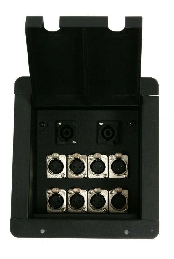 Elite Core FB8-SP Recessed Floor Box with 8 XLR + 2 Speakons