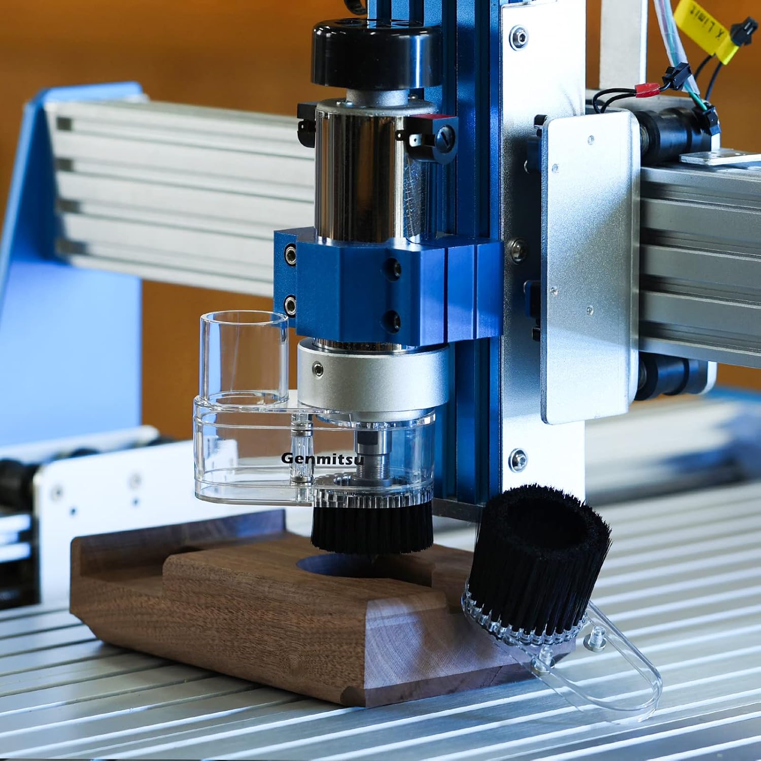 Genmitsu 3030-PROVer MAX CNC Router Machine + CNC ABS Dust Shoe for CNC Machines with a 52mm Diameter Motor