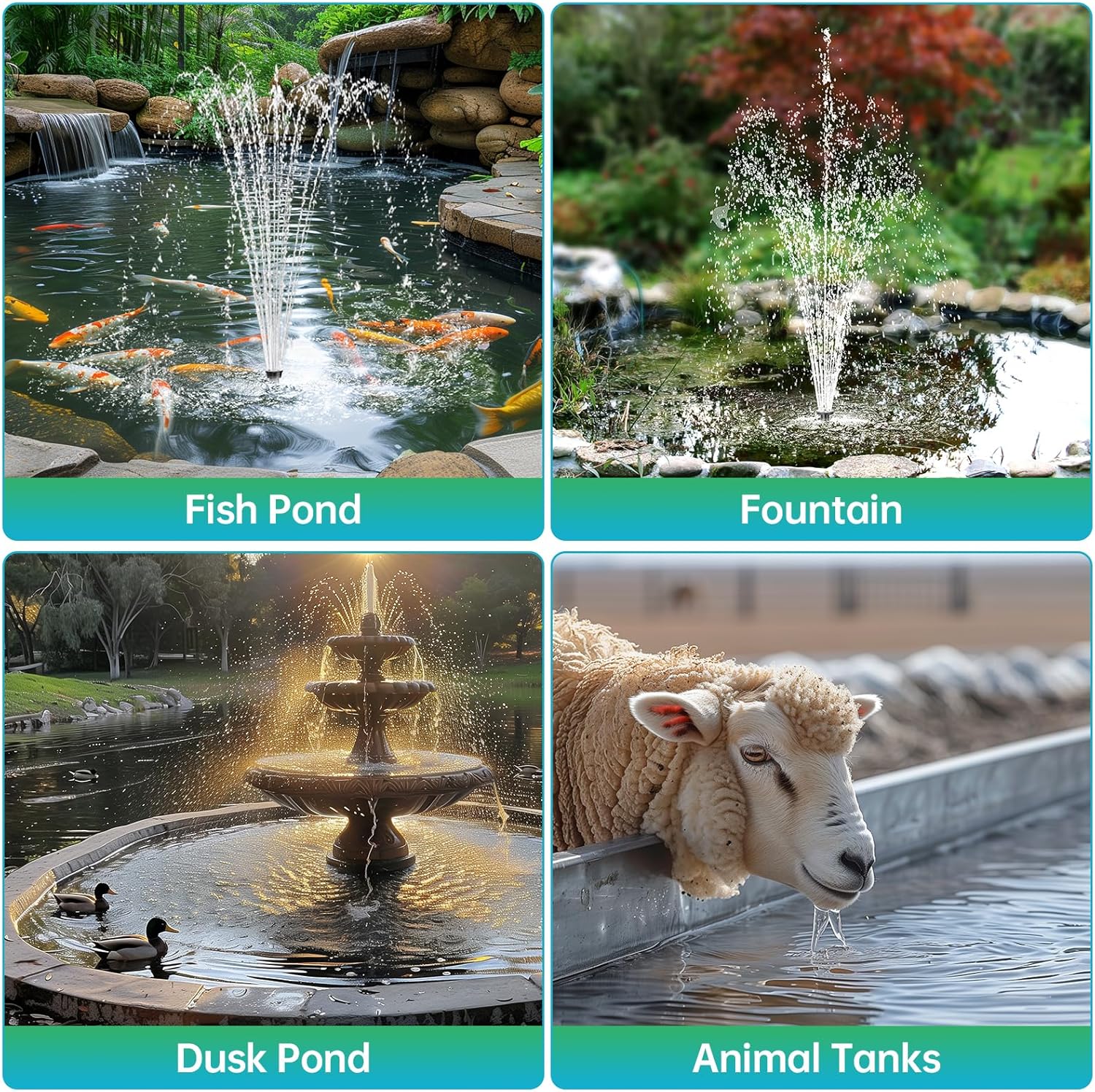 Antfraer Solar Pond Filter with Water Pump, 35W Solar Water Pump with Pond Filter Kit, Solar Pond Filter Box, 6.6FT Clear Tubing for Outdoor Pond Garden Fountain Waterfall Water Feature