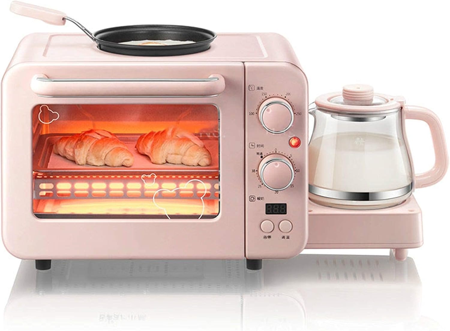 Oven Enamel Interior Built in Electric Single Oven - Stainless Steel Premium Convection Halogen Oven Cooker Mini Oven and Grill Ideal for Roasting,Baking
