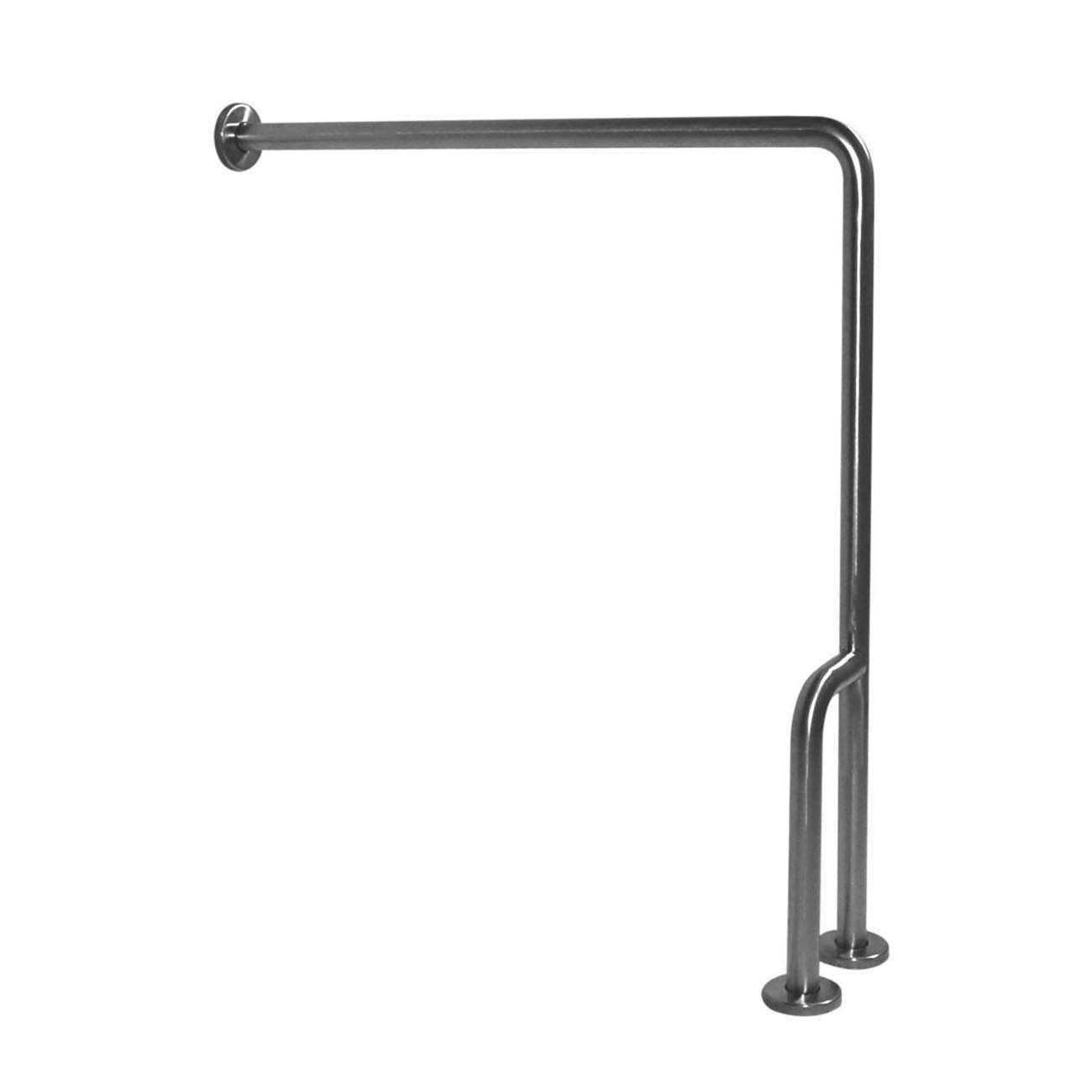 Ponte Giulio G55JCL38 Stainless Steel Floor to Wall Grab Bar Orientation