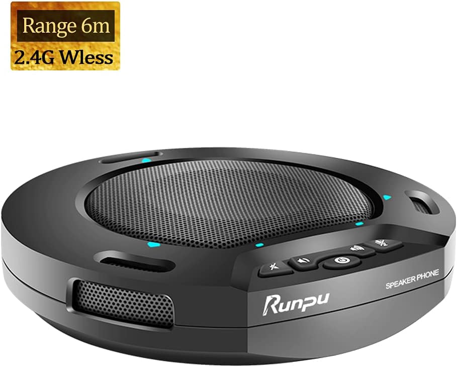 Runpu Video Conference System Bundle =2.4G Wireless Conference Speaker+HD1080P Conference Room Camera for Business Meeting Room