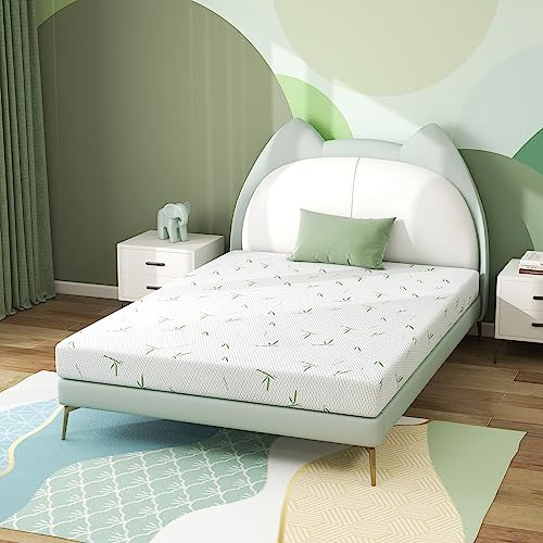 Full Mattress, 6 inch Full Bed Mattresses in A Box, Breathable Bamboo Cover for Cool Sleep, Made in USA for Guest Room, Kids Room, Medium Firm, 75" L x 54" W