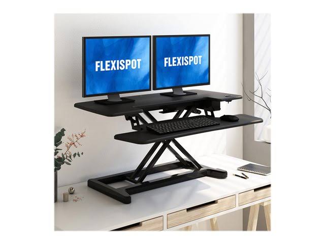 FlexiSpot AlcoveRiser EM7MB - Standing desk converter - electric height adjustment - black