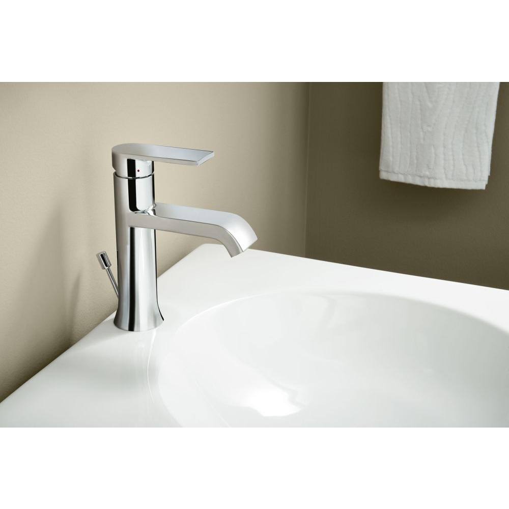Moen 6702BL Genta LX Single Handle Bathroom Faucet with Drain, Matte Black