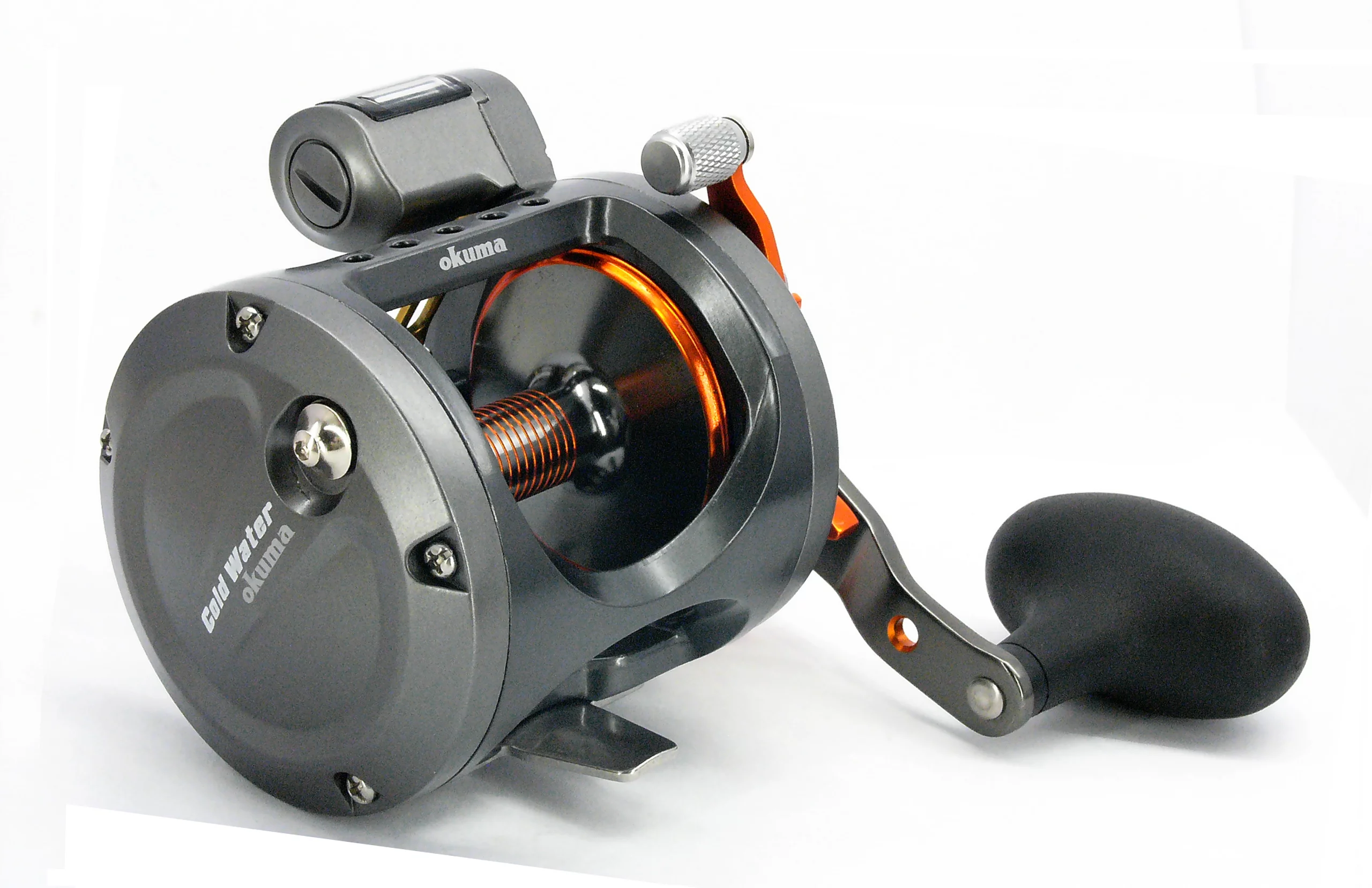 Okuma Cold Water Star Drag Line Counter 5.1:1 Fishing Reel, Left Hand, CW-203DLX