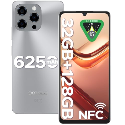 DOOGEE Note 58 Android 15 Unlocked Cellphone,32GB+128GB/2TB Expand Cell Phone with 6.75" HD+ Waterdrop Screen, 6250mah Battery,4G Dual Sim Unlocked Smartphone, Widevine L1/NFC/OTG/Face Unlock, Black