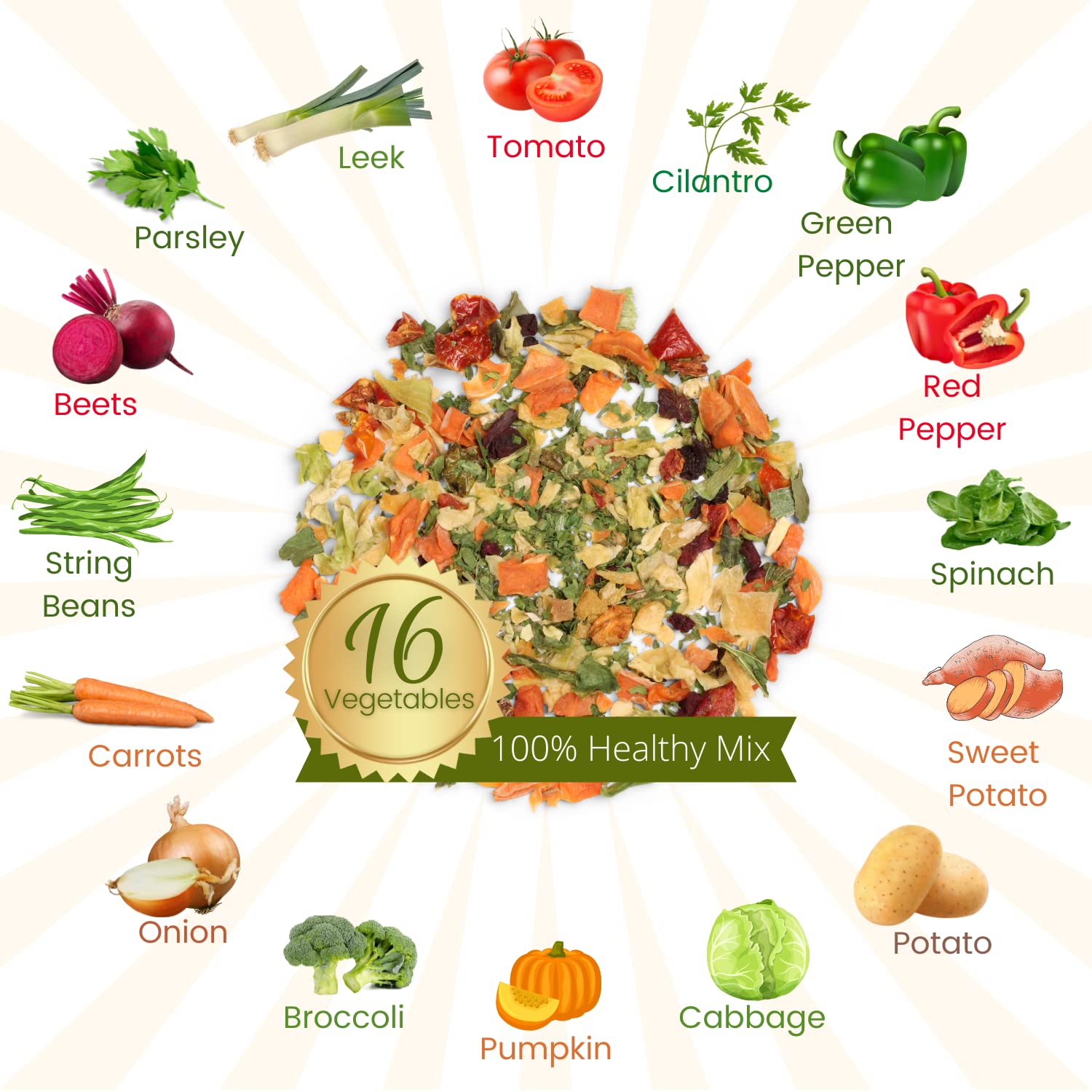 Garden Deluxe Vegetable Soup Mix by It’s Delish, 10 Lbs Bulk Bag | 16 Natural Dehydrated Vegetables for Ramen Noodles, Soup Greens with Beets | Freeze Dried Veggie Blend, No MSG, Vegan, Kosher