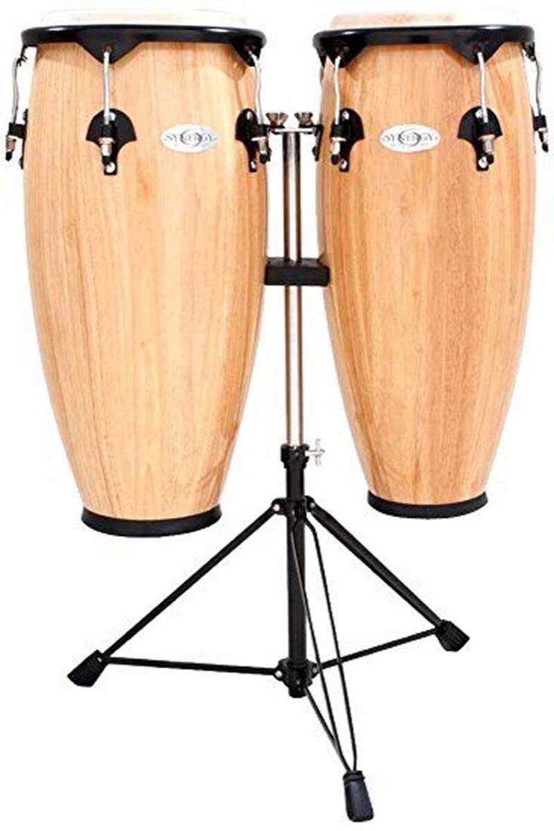 Toca Synergy Wood Conga Set with Stand, Natural