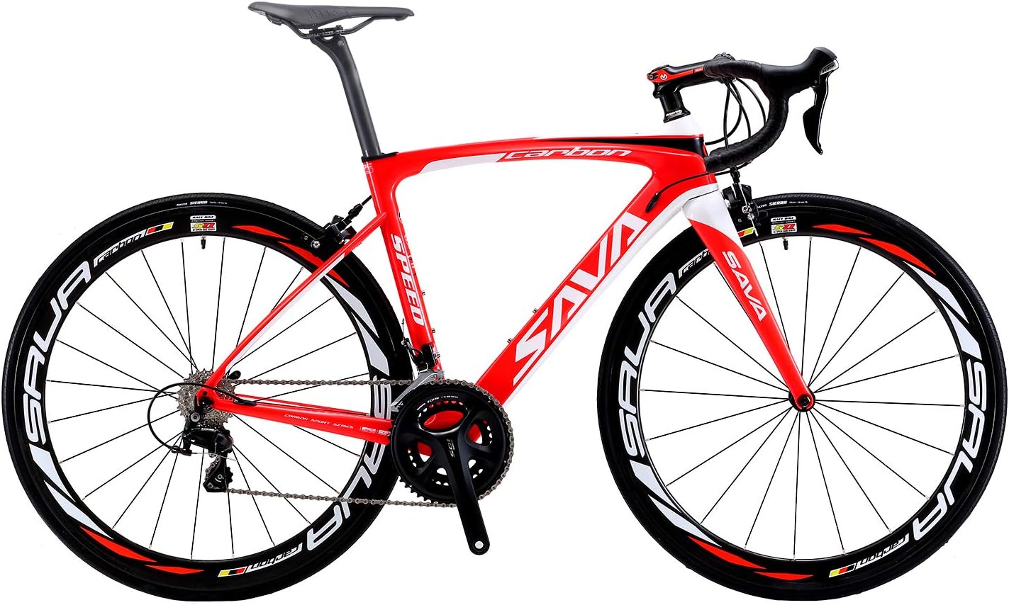 Carbon Road Bike, SAVADECK HERD6.0 T800 Carbon Fiber Frame 700C Road Bicycle with Shimano 105 22 Speed Groupset Ultra-Light Carbon Wheelset Seatpost Fork Bicycle