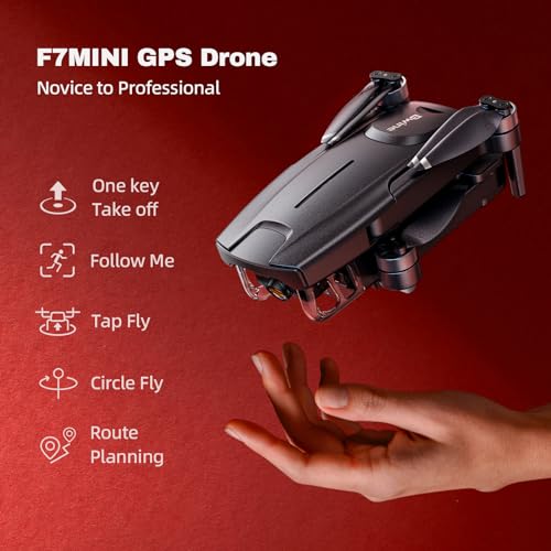 Bwine GPS Drone with Camera 4K UHD - F7MINI, Under 249g, 60-Min Flight Time, Auto Return, Follow Me, Waypoint Fly, Circle Fly, 5-Level Wind Resistance - Ideal for Adult Beginners