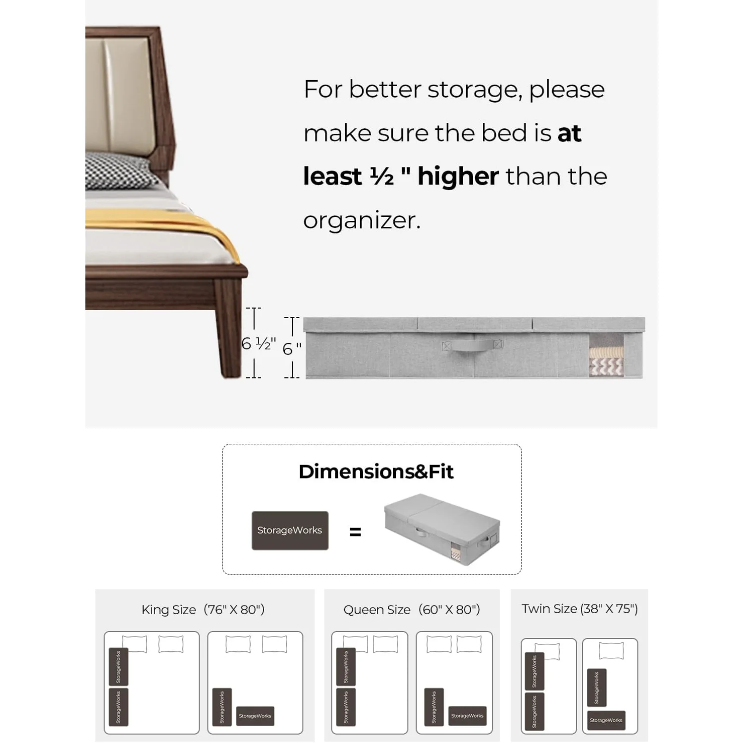 dxynlzq 2-Pack  Under Bed Storage Bins with Lids  Underbed Storage Containers with Handles and Label Holder  Closet Organizer for Clothes  Blankets  Sweater