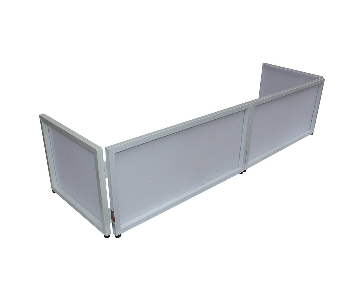 Prox XF-Ttfw 6ft Table Top DJ Facade Wedding White Trim + Black u0026 White Scrim