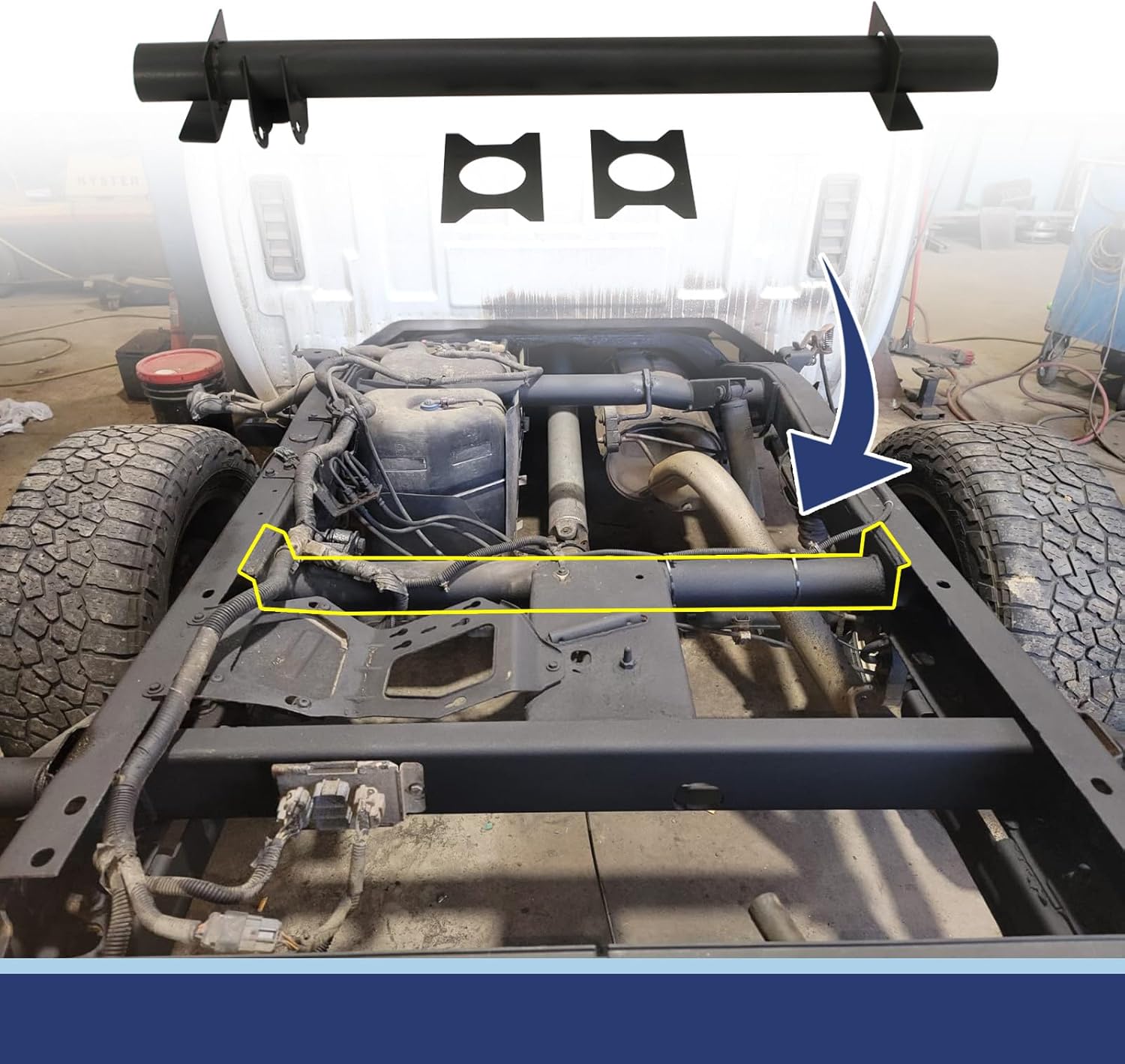 Rear Fuel Tank Support Crossmember and Upper Shock Mount Crossmember Fit for 1999-2006 Chevy Silverado GMC Sierra 1500 2500