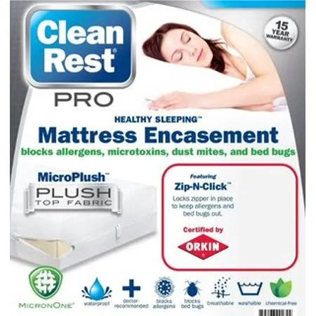 Clean Brands Clean Rest Pro Mattress Bed Bug Encasement Cover Full