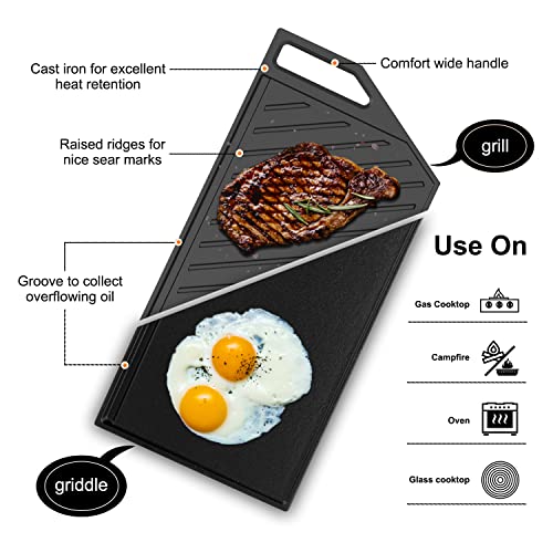 GASLAND Chef 5 Burners Gas Cooktop with Reversible Cast Iron Grill/Griddle