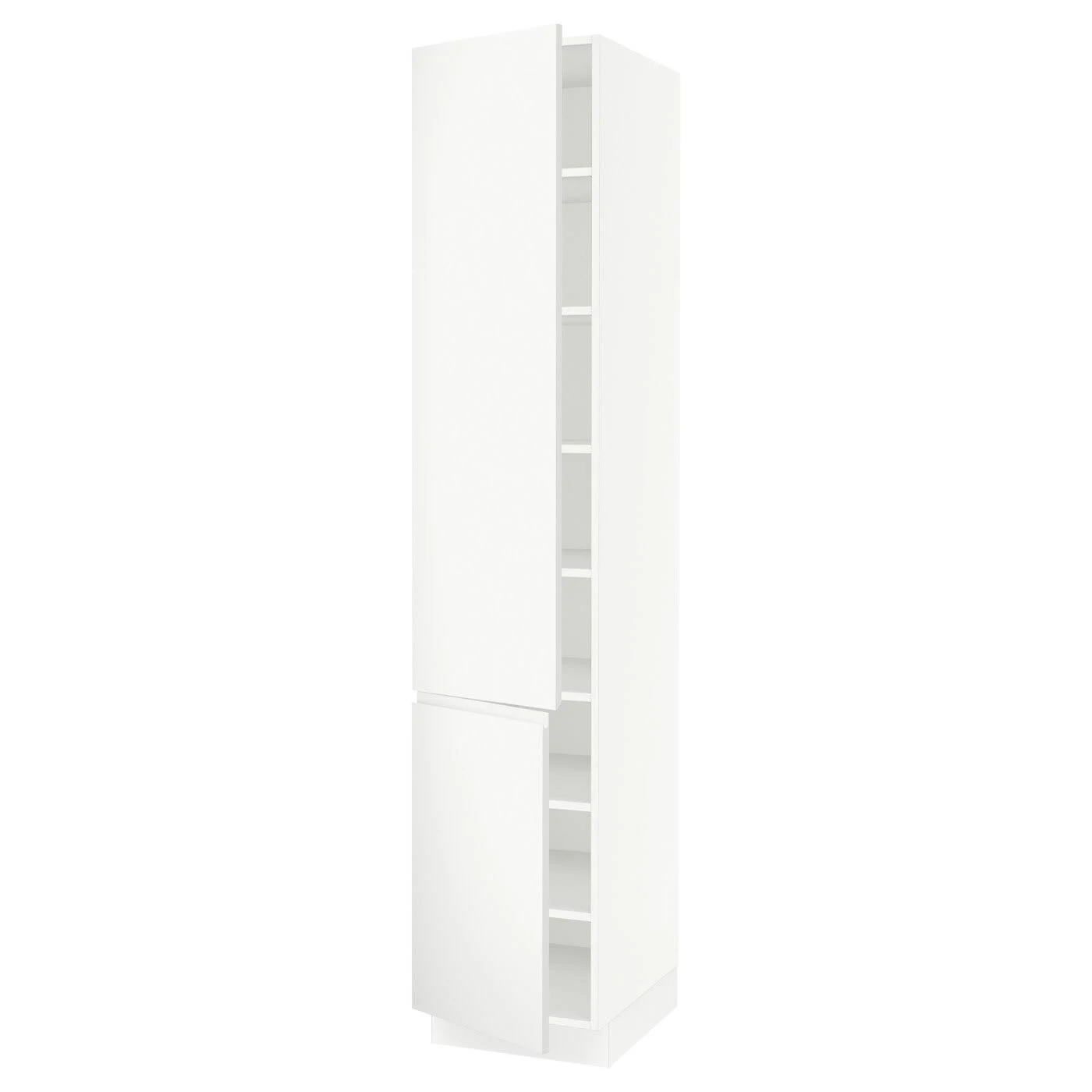 IKEA - SEKTION High Cabinet with shelves/2 Doors, white/Voxtorp Matt White, 18x24x90 79345810