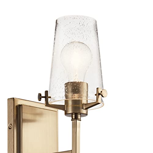 Kichler, Alton 22.25 inch 1 Light Wall Sconce with Clear Seeded Glass in Champagne Bronze, 45295CPZ