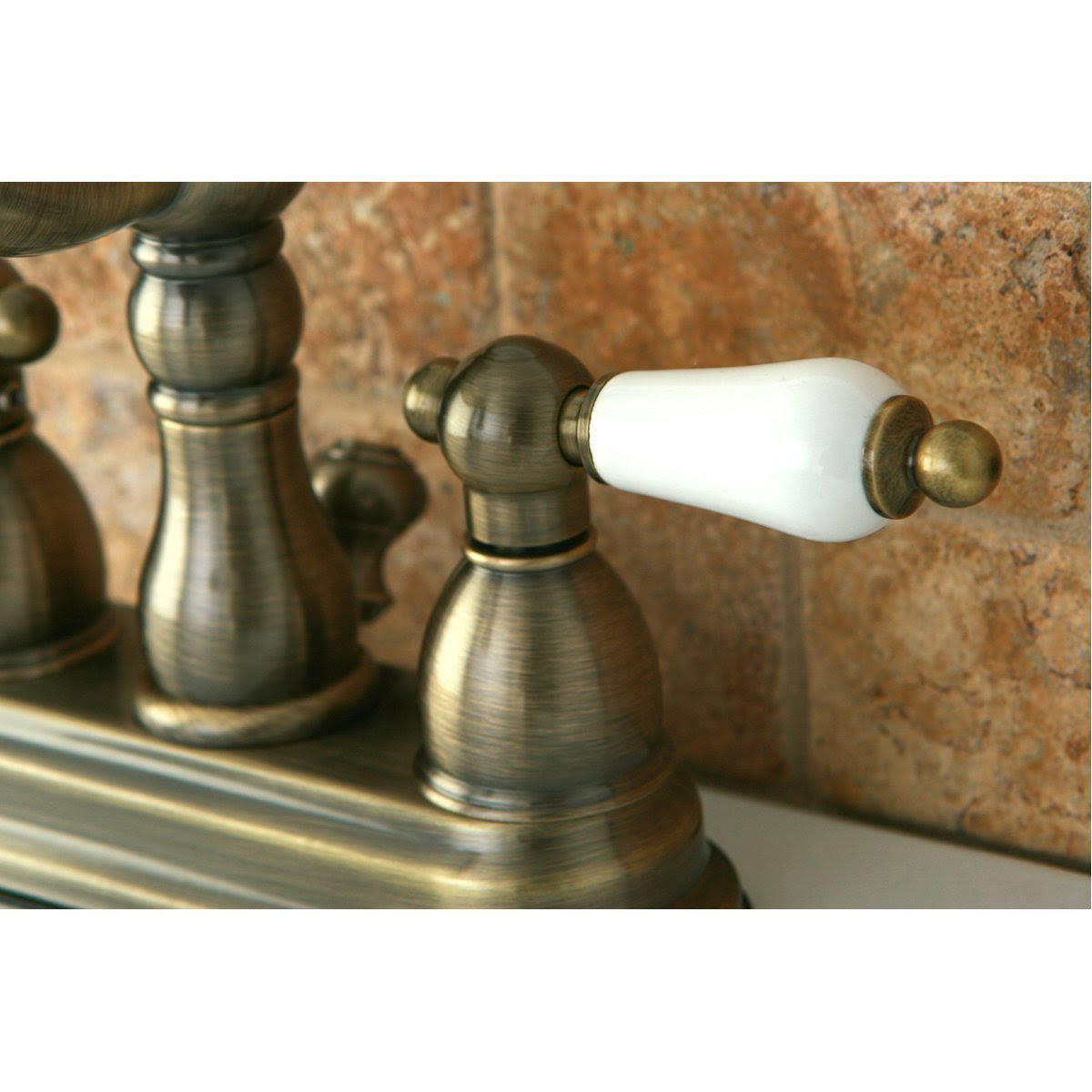 Kingston Brass KB1602PL Heritage 4x22 Centerset Lavatory Faucet with Retail Pop-Up, Polished Brass