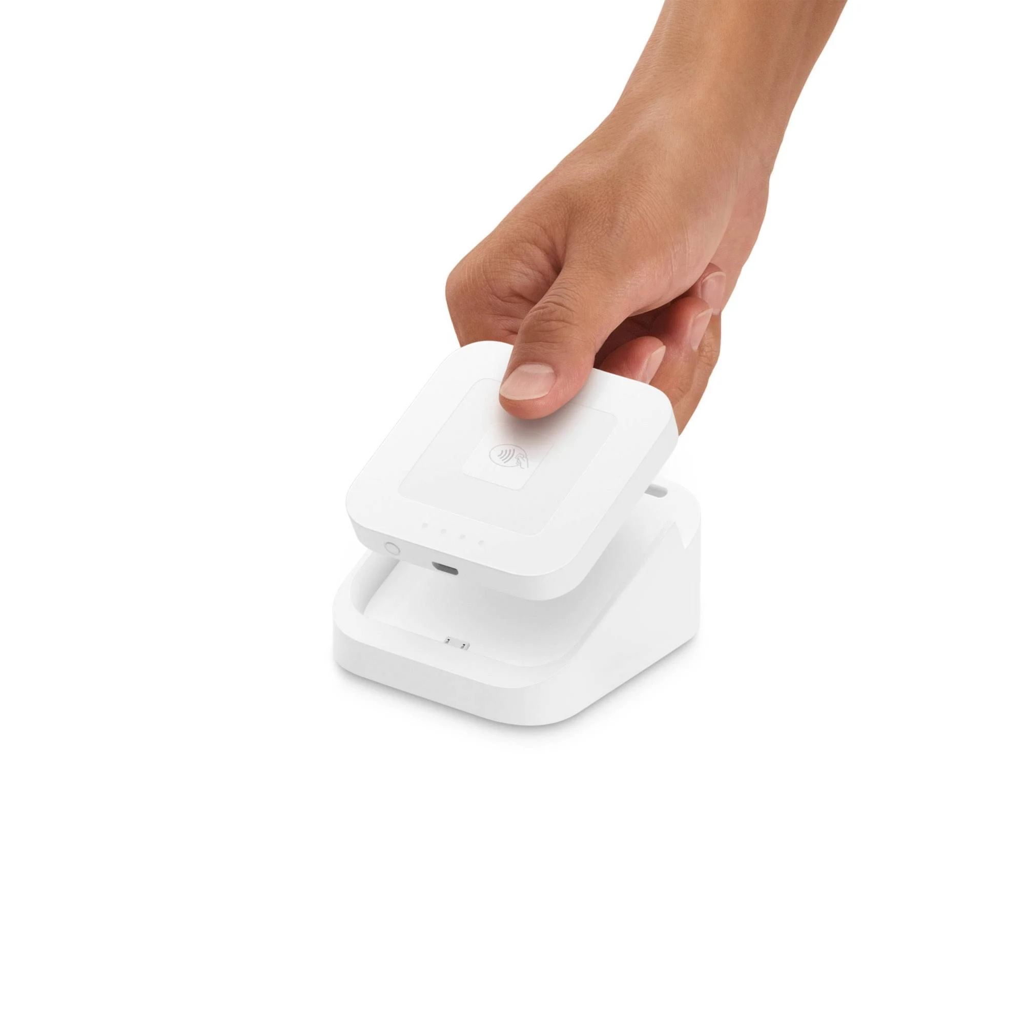 Square Stand for Contactless Chip Reader u0026 Dock - White