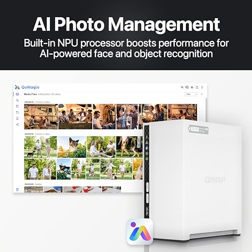 QNAP 4 Bay NAS with 12TB Storage Capacity, Preconfigured RAID 5 Seagate IronWolf Drives Bundle, 2.5GbE Ports (TS-433-4G-44ST-US)