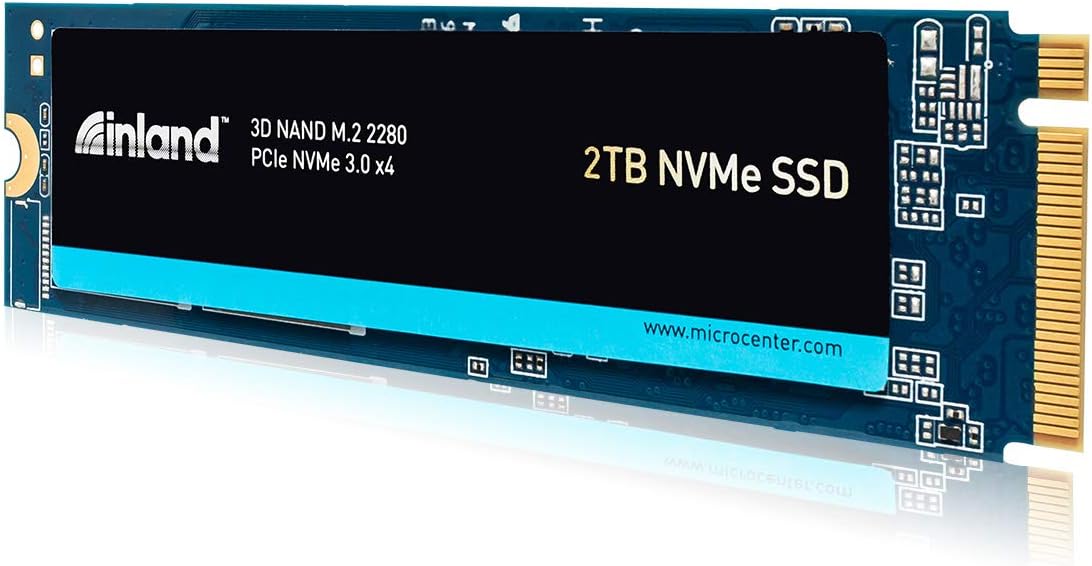 Inland Premium 512GB SSD M.2 2280 PCIe NVMe 3.0 x4 3D NAND Internal Solid State Drive, High Speed Read/Write Speed up to 3100MB/s and 1900MB/s, NVMe 1.3 & PCIe 3.1 Compatible, 780 TBW Pack of 2