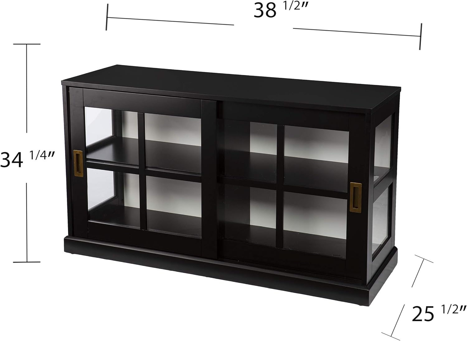 SEI Furniture Byward Curio Cabinet, Black
