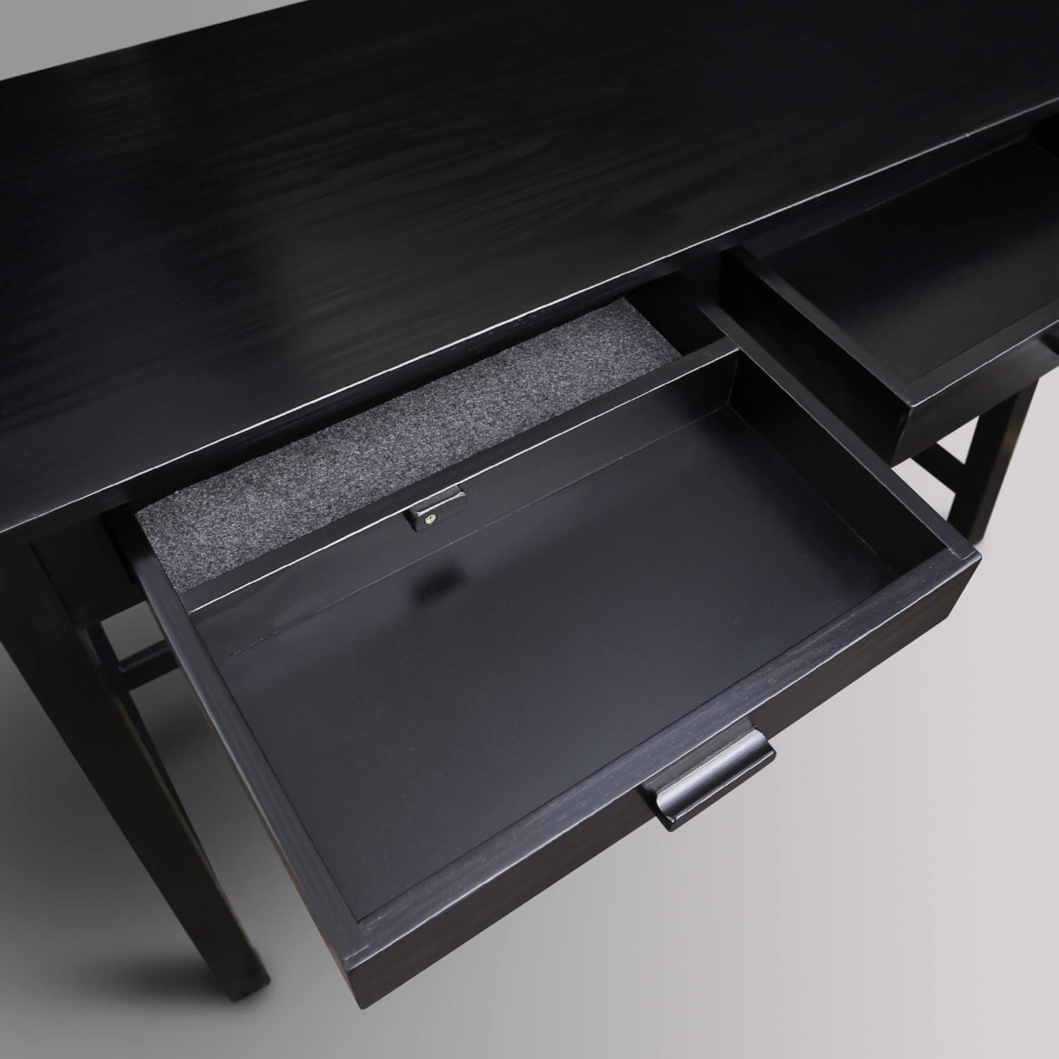 Casual Home Jefferson Work Desk Side Drawer, Concealment Furniture, Black