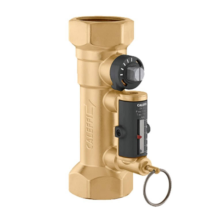 Caleffi 132432A 1/2-Inch NPT QuickSetter Balancing Valve w/ Flow Meter