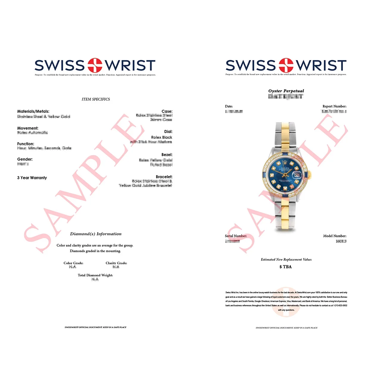 Pre-Owned Rolex 6917 Ladies 26mm Datejust Wristwatch Blue Diamond (3 Year Warranty)