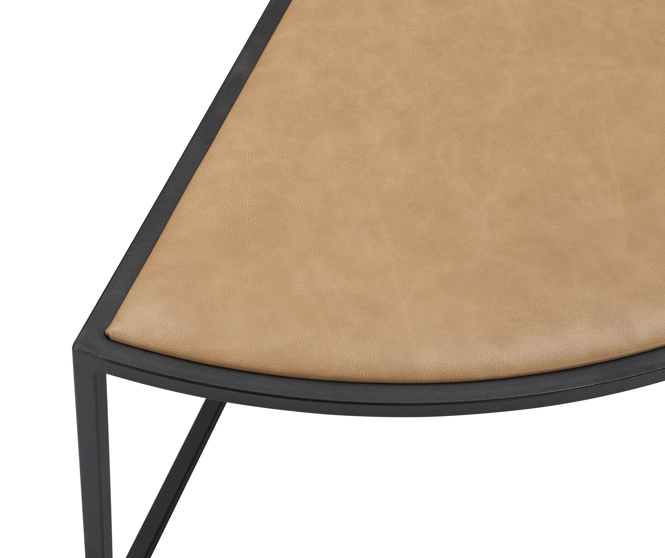 Boraam Olivia Black Finish Round Coffee Table with 4 Nesting Stools