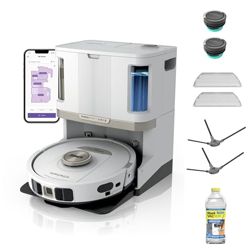Shark Robot Vacuum & Mop Combo, PowerDetect NeverTouch Pro, Self-Emptying, Self-Refill with Self-Clean Pad Wash & Dry, 60-Day Debris Capacity, 30-Day Refill Tank, 5 PowerDetect Technologies, AV2800ZE