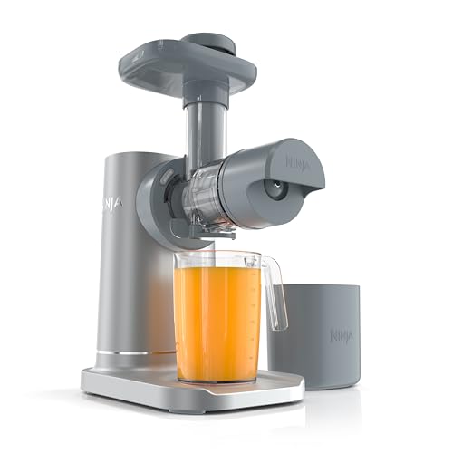 Ninja NeverClog Cold Press Juicer, Powerful Slow Juicer with Total Pulp Control, Countertop, Electric, 2 Pulp Functions, Dishwasher Safe, 2nd Generation, Charcoal, JC151