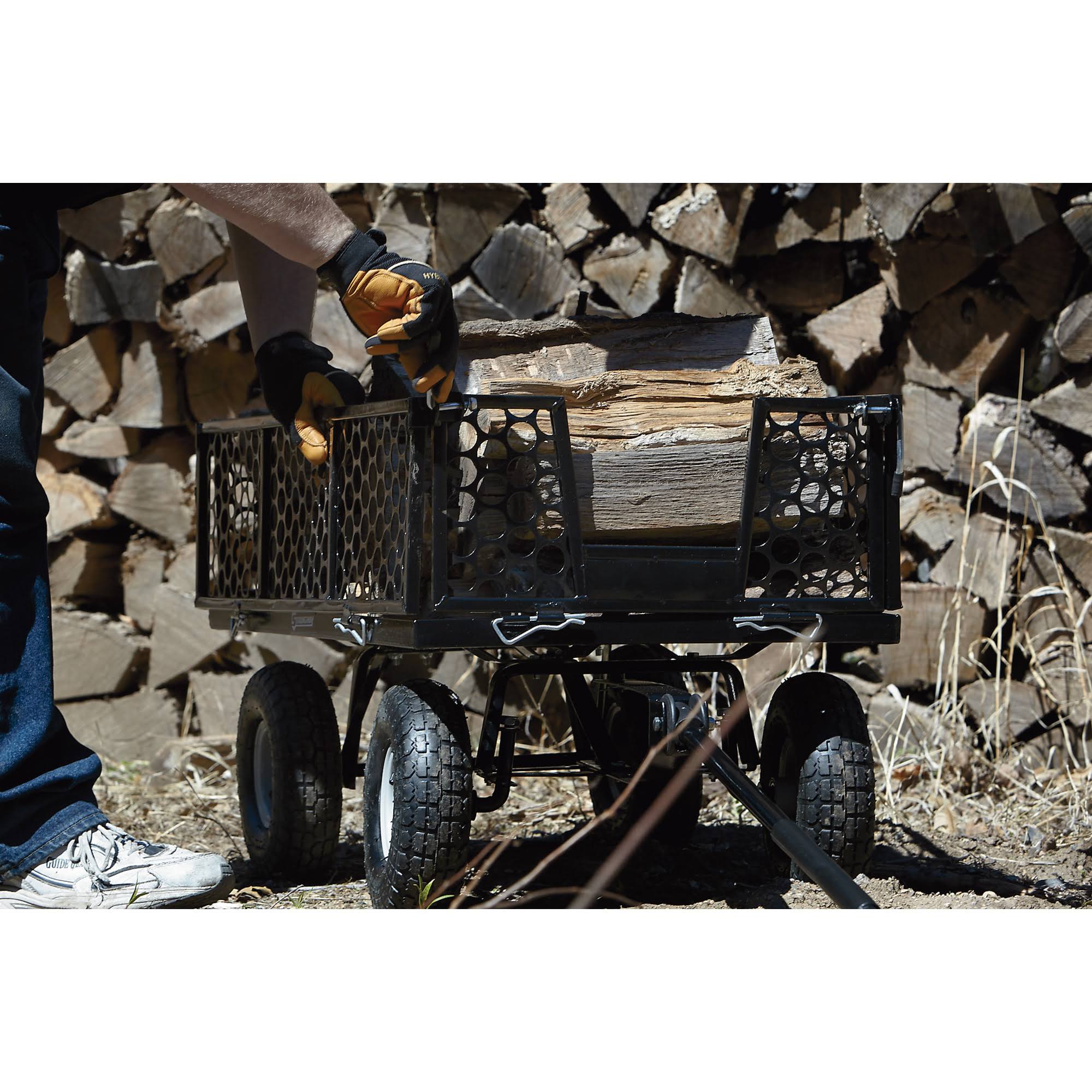 Strongway Steel Garden Wagon - 800-Lb. Capacity, 40inch L x 20inch W