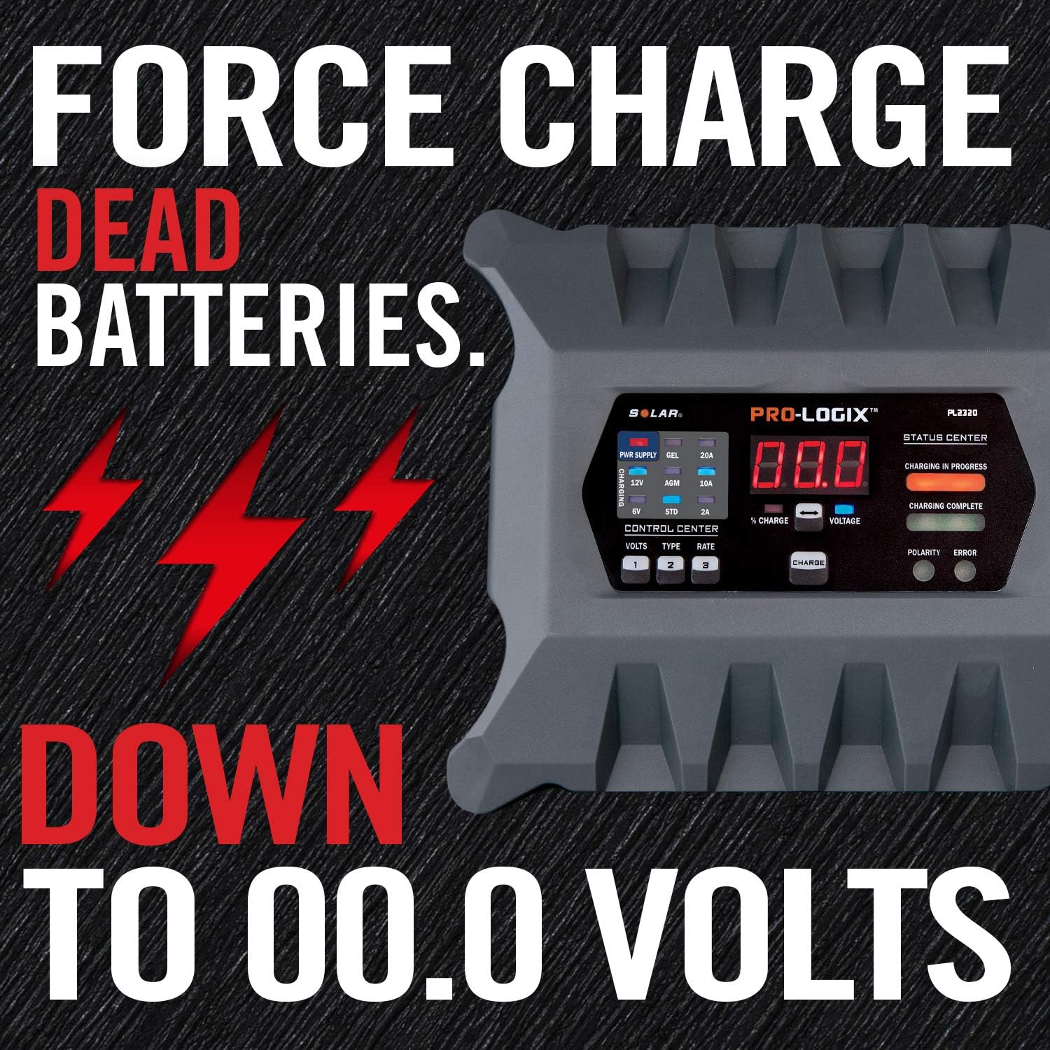 Clore Automotive PL2320 20-Amp Fully-Automatic Smart Charger, 6V and 12V Battery Charger, Battery Maintainer, and Battery Desulfator with Temperature Compensation